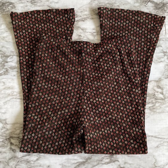 Free People Brown Patterned Flare Pants - Picture 5 of 8